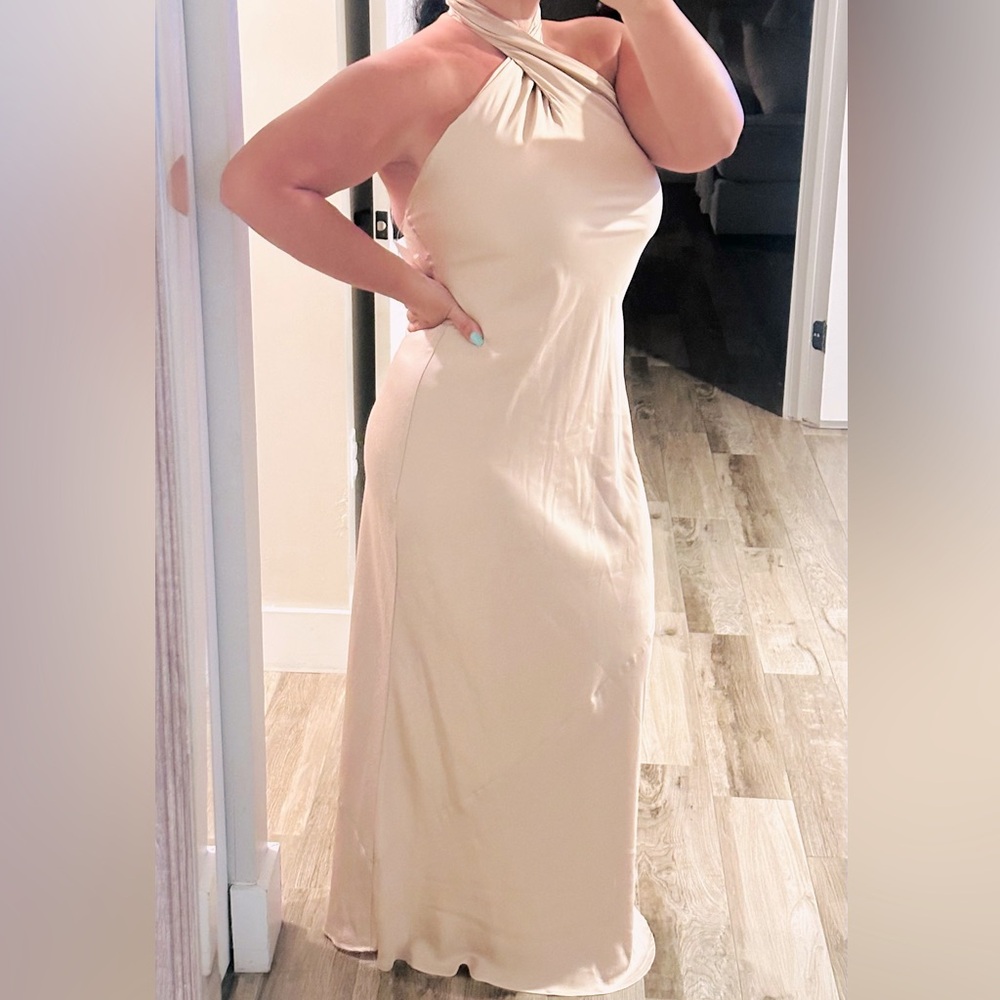 Show Me Your Mumu Jasmine Halter Maxi Dress in XL